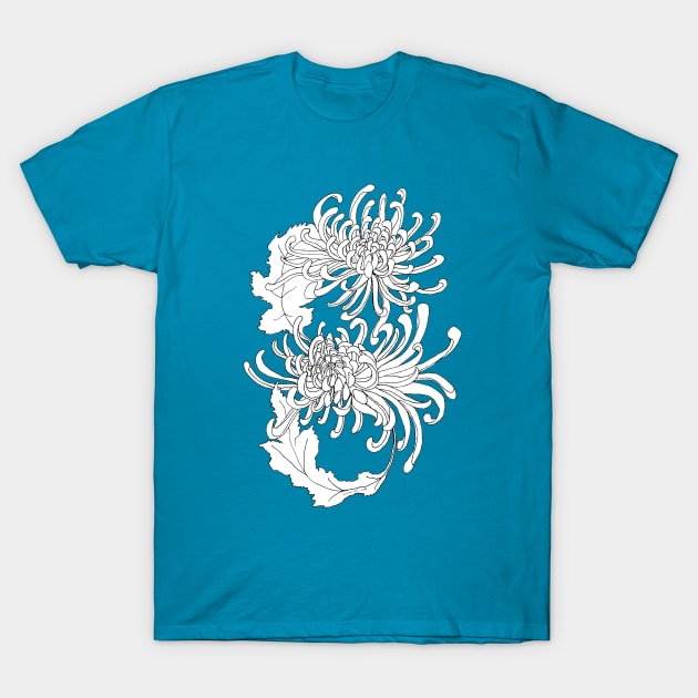 Chrysanthemum Infinity Design T-Shirt by KikoeART